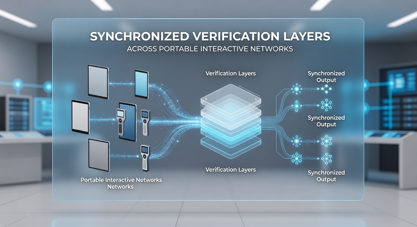 Technische Darstellung der Synchronisation in mobilen Verifizierungssystemen