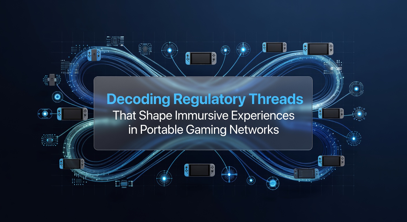 Darstellung regulatorischer Einflüsse auf immersive mobile Gaming-Netzwerke mit Fokus auf Netzwerkstrukturen und Compliance-Elemente