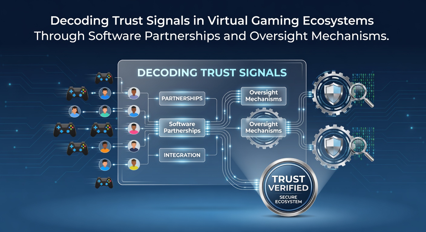 Darstellung von vernetzten Software-Partnerschaften und Überwachungsmechanismen in virtuellen Gaming-Ökosystemen