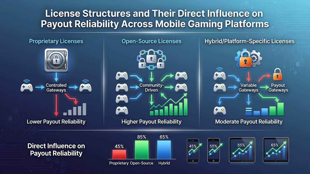 Darstellung von Lizenzstrukturen und deren Einfluss auf Auszahlungen in mobilen Casinos