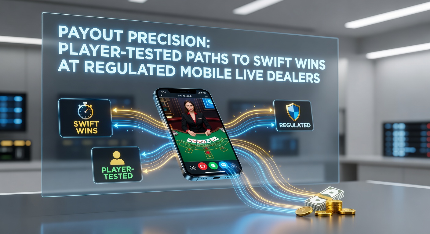 Mobilgerät mit Live-Dealer-Tisch in einem regulierten Casino, das schnelle Auszahlungen demonstriert