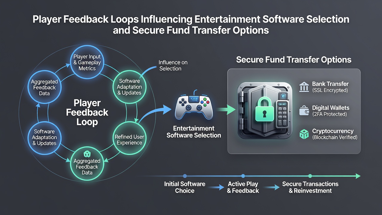 Darstellung sicherer Transferoptionen und Feedback-Analyse in Live-Gaming-Apps
