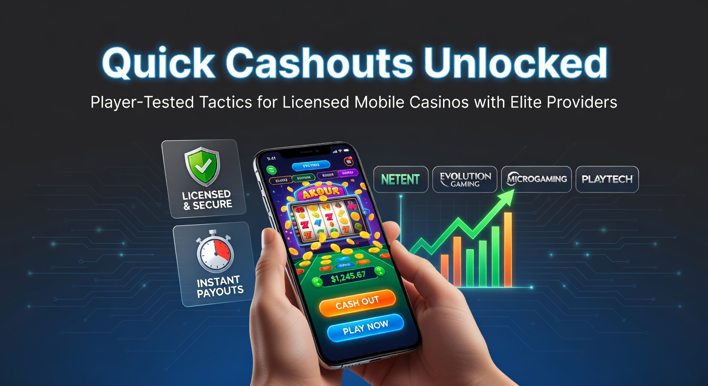 Smartphone mit Casino-App und Auszahlungs-Symbolen auf dem Bildschirm, das schnelle Transaktionen in lizenzierten Mobile Casinos darstellt